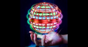 Flying Orb Ball - Vliegende Bal met Boomerang Functie - Magische Zwevende Drone - RGB Verlichting - Kinderspeelgoed vanaf 6 Jaar - Cadeau - Rood