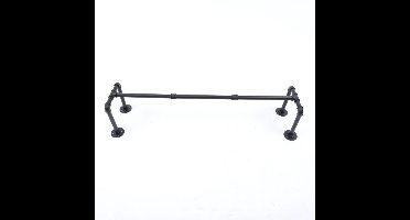 JAQZY Kledingstang - Kledingrek - Wand Gemonteerd - Draagvermogen tot 30 kg - Ruimtebesparend - Modern - Duurzaam - Staal - Zwart