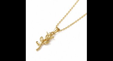 ketting - Stijlvolle Gouden Roestvrijstalen - bloem hanger ketting - vrouwen - cadeau - verjaardag cadeau