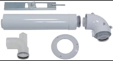 Vaillant Basis-aansluit-set konc. rookgasafv. PP 60/100mm aan DN 60 in de schacht, 0020077523