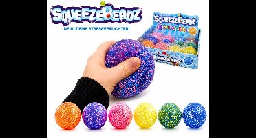 Squishy met foamballetjes - 1 exemplaar - Fidget toy - Knijpbal - Stressbal - Bekend van
