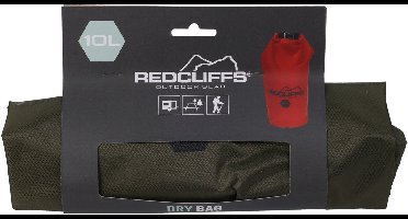 Redcliffs - Waterdichte tas - Drybag - 10 Liter - 19x48cm - Outdoor tas - Opbergtas - Groen