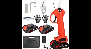 Core® Elektrische Snoeischaar – Takkenschaar Met Accu – Bloemenschaar – Rood - 32cm x 12cm x 7cm