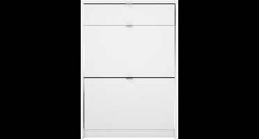 Giga Living Schoenenkast Wit - 1 Lade - 2 Vakken - Schoenenkast Shoes - 70x24x101cm