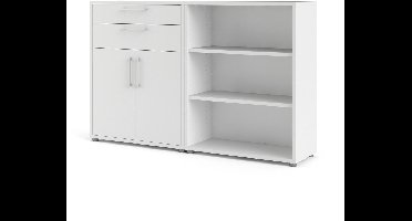 Giga Living Boekenkast Prima - Wit - 180x110x45cm