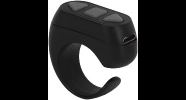 Allecto - Fingertip Page Turner - Bluetooth Afstandsbediening - Draadloos en veelzijdig - Zwart - Ideaal voor smartphones en tablets - Handig voor ...