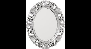 Boltze wandspiegel Sabrina - zilver - ovaal - vintage - klassiek - H37cm - Barok