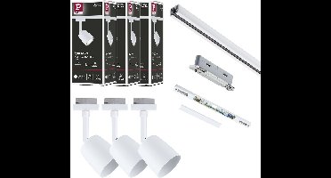 URail Railspot Cover Startersset GU10 max. 10W dimbaar 230V Signaalwit
