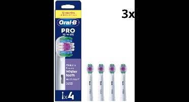 Oral-B Pro 3D White Opzetborstels - 3 x 4 Stuks
