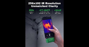 Warmtebeeldcamera – Thermische Camera – Infraroodcamera – IR Camera – Temperatuurmeter – 256x192 Resolutie – 4 USB Type-C Aansluitingen – 3D Analyse – Compatibel Met Android