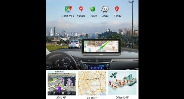 Dashcam voor Auto - 7.84" 4G Android Dashcam – GPS Navigatie, 1080P Full HD, Achteruitrijcamera, Dual Lens, ADAS Rijhulp, WiFi, Bluetooth, Parkeermodus, Loop Recording - Zwart