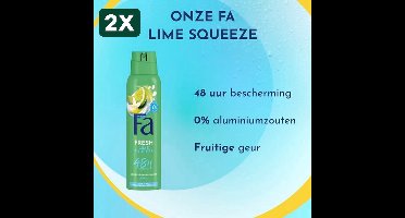 2 x Fa - Deodorant - Spray - Caribbean Wave - 150ml