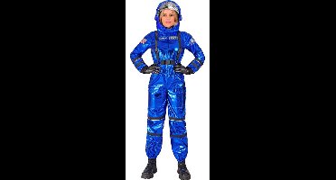 Astronaut Jumpsuit Dame Metallic - Blauw - Maat M