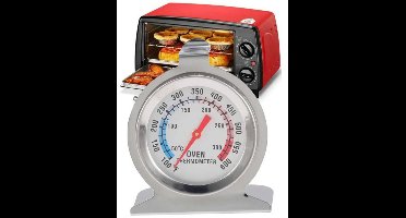 Roestvrijstalen oventhermometer, 50-300 °C, temperatuurmeter voor hoge temperaturen, keukenthermometer, geschikt voor ovens en barbecues