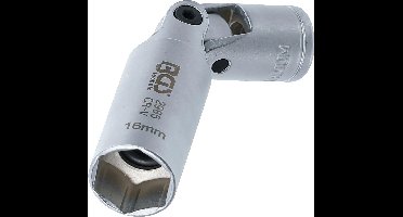 BGS - Bougiedop 16mm - Standaard maat - met gewricht - aansluitmaat 3/8 - deze is extra gemakkelijk in gebruik - ook bij moeilijk bereikbare plaatsen -  BGS2985