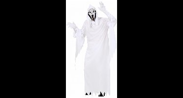 Spook verkleedkleding kostuum voor volwassenen - Halloween - Wit - Jurk - met masker L