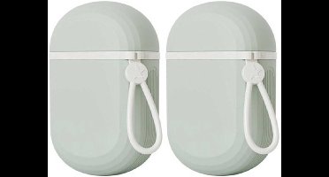 2 Stuks Zeepbakje - Zeepschaaltje - Zeephouder hangend - Herbruikbaar - Zeephouder met afvoer - Voor Douche Badkamer Keuken en Toilet - Badkamer Accessoires - ABS - Groen