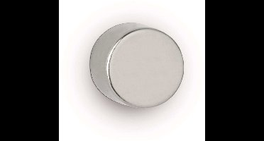 MAUL Magneet Neodymium - rond - zilver - metaal - 10 stuks - Ø 1.2 x 1 cm