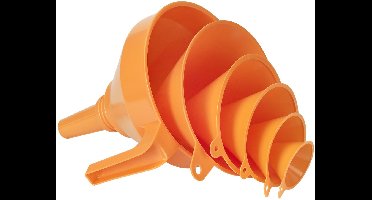 Pressol Serie - Universele HDPE Trechters - 50-160 mm - Oranje - Staalfilter