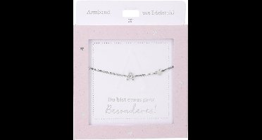 Depesche armband zilver met hartje en letter A - vriendschapssieraad.