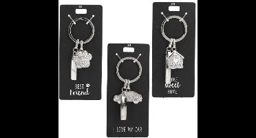 Depesche sleutelhanger met smiley - gelukssymbool cadeau.