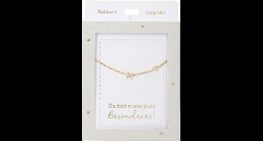 Depesche ketting goud met letter N en hartje - sieraden cadeau.