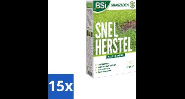 BSI – Graszaad – Snel Herstel – Dicht & Sterk Gazon – 1 kg - Bulkverpakking - 15 stuks