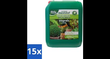 BSI – Universele Vloeibare Meststof – Evenwichtige Groei & Sterke Planten – 5 L - Bulkverpakking - 15 stuks