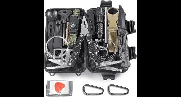 Core® Overlevingspakket – Survival Kit – Noodpakket Rampenrugzak - Overlevingspakket bij Rampen – Zwart - 20cm x 12cm x 6cm