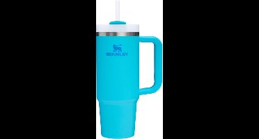 Stanley Quencher H2.0 Flowstate Tumbler 0.89L (Splash) - RVS - Lekvrije Thermosbeker met Rietje & Handvat – Geïsoleerd RVS – BPA-vrij - Drinkfles Waterfles