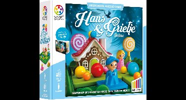 SmartGames Hans & Grietje - Logisch Denkspel voor Kleuters & Jonge Kinderen - 60 Opdrachten met Prentenboek - Educatief Solospel - Vanaf 5 Jaar - Sprookje
