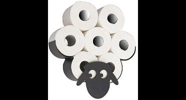Decoratieve toiletrolhouder in de vorm van een schaap - opbergrek voor tissues - wandgemonteerde smeedijzeren tissuehouder - opbergrek voor toiletpapier voor badkamer, huis en kantoor