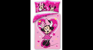 Minnie Mouse Dekbedovertrek Lovely - 140 x 200 cm - Katoen - 70 x 90 cm