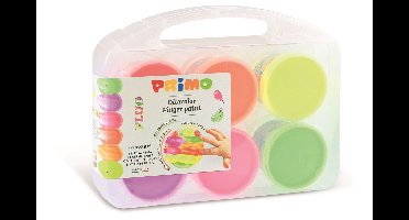 Primo PRIMO - Vingerverf fluor 6 potjes in koffer (6x100gr)
