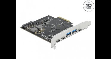 Delock PCI Express x4 Card to 3 x USB Type-C™ + 2 x USB Type-A - SuperSpeed USB 10 Gbps