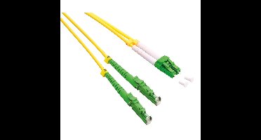 ROLINE glasvezelkabel duplex 9/125µm OS2, LSH/LC, APC gepolijst, LSOH, geel, 7,5 m