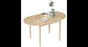 Eettafel – Klaptafel – Inklapbare Tafel – Uitklapbare Tafel – Houten Tafel – Massief Dennehout – Ruimtebesparend Ontwerp – 140x70x75 cm