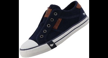 Mustang dames canvas sneaker blauw