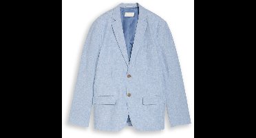 Tom Tailor - Colbert met linnen - Maat 54 - bleeched blue chambray