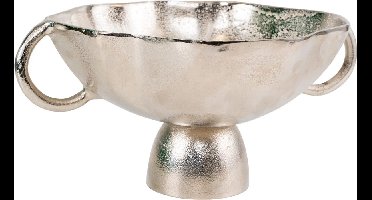 Schaal op Voet Maron Metaal Zilver - 35x29x18 cm | Stijlvolle Decoratieve Schaal