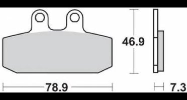 remblok sbs voor motorfiets aprilia 350 tuareg 1986 588hf nieuw