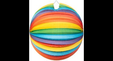 Wefiesta Lampion Rond 25 Cm Papier Regenboog