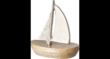 Decoratief object Vasgama, boot op mangohout