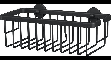 tesa® Moon Black Douchereknis - Montage ZONDER Boren - Zelfklevend - Mat Zwart Metaal - Draagkracht 10 kg - Watervast - Industrieel Design