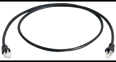 Telegärtner 100009134 RJ45 Netwerkkabel, patchkabel CAT 6A S/FTP 15.00 m Zwart Vlambestendig 15 m