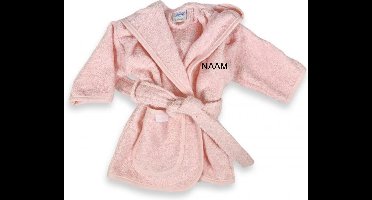 Badjasje blush met geborduurde naam 2-4 jaar