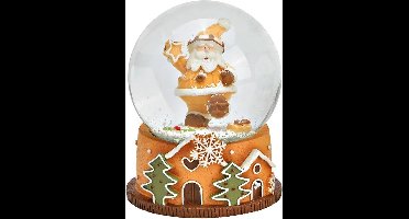 Wurm - Sneeuwbol - Kerstman - Ster in de hand - Kerstster - Gingerbread - Peperkoek - Kerstcadeau - Kerstmis - Kerstdecoratie - Ø 6,8 x 8,8cm - Polyresin/glas