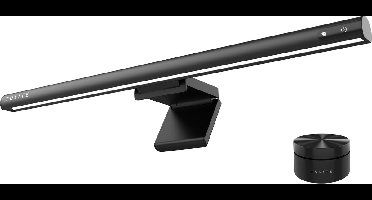 TULITE Monitor lamp – Bureaulamp - LED - Dimbare Klemlamp - USB - Touch - Afstandsbediening – 42 cm - Zwart - Gaming & Kantoor