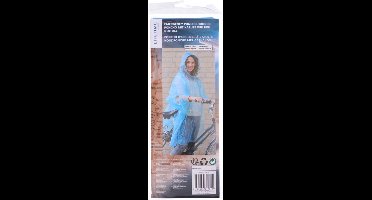 Lifetime Wegwerp poncho met capuchon blauw