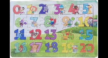 Cijfers Houten Puzzel met Dieren - Educatief speelgoed voor kinderen vanaf 3 jaar